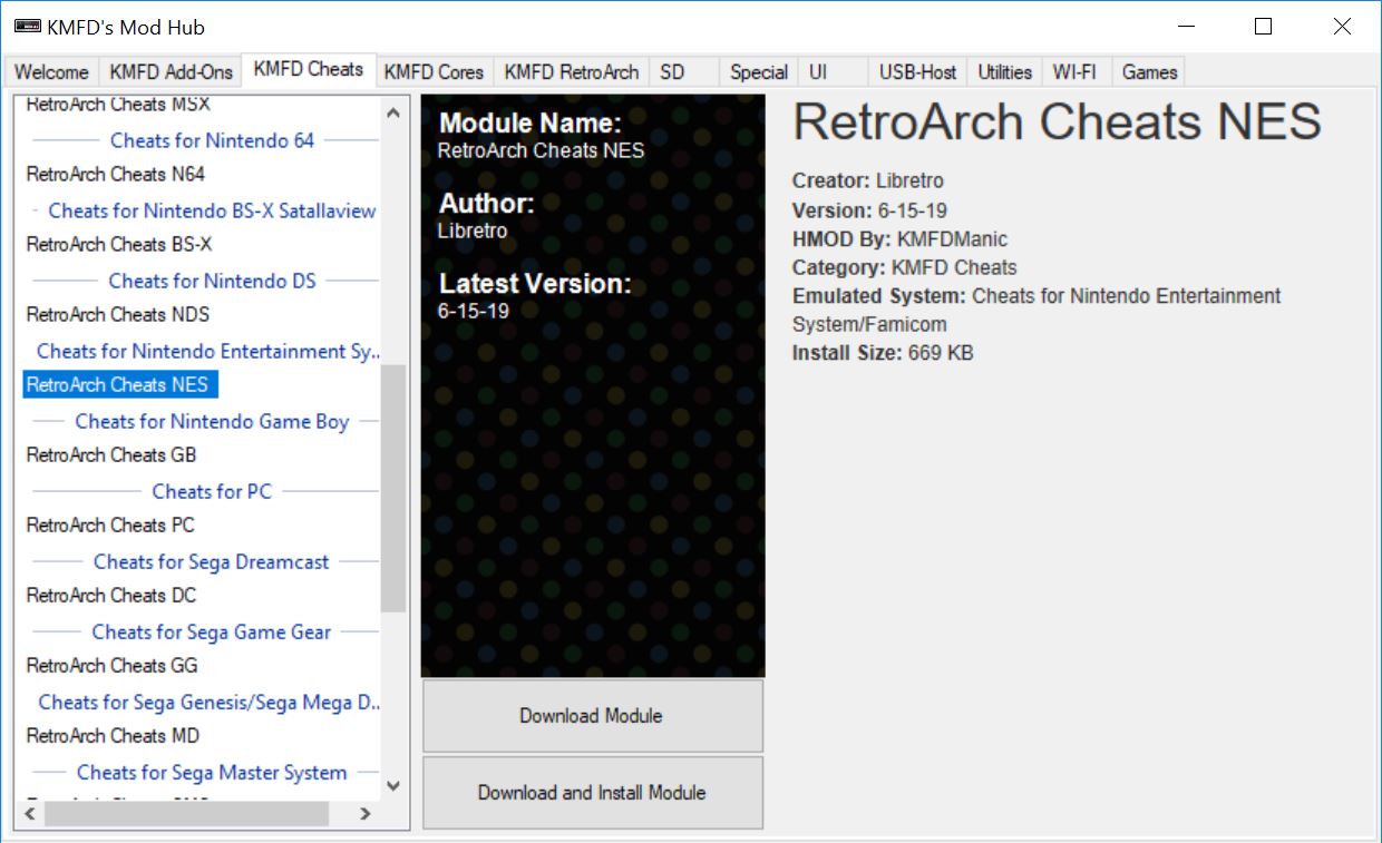 list of retroarch cheats