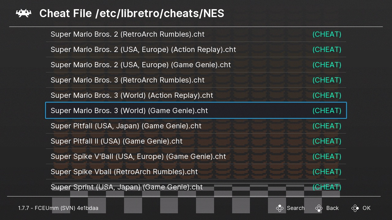 jnes emulator cheats not working